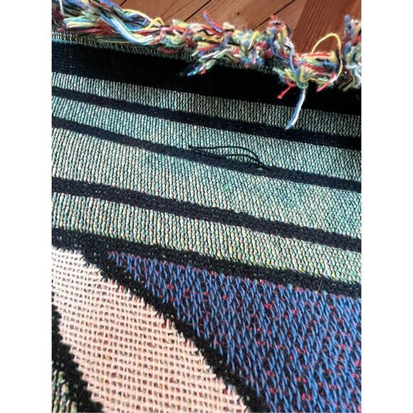 Vintage Stained Glass Architecture Frank Lloyd Wright Waterlilies Tapestry Throw - Picture 9 of 10